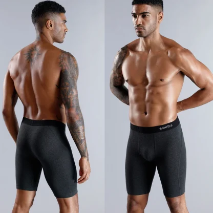 Long Leg Solid Boxer Briefs - Image 2