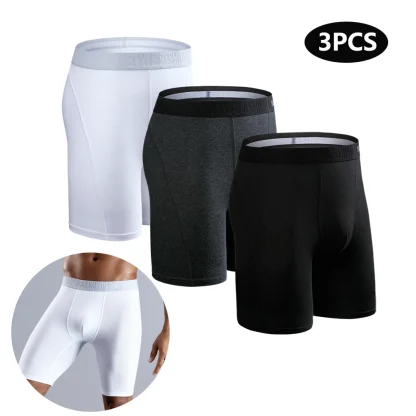 Long Leg Solid Boxer Briefs - Image 6