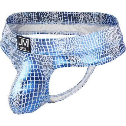 Cracked Pattern Metallic Thongs - Image 5