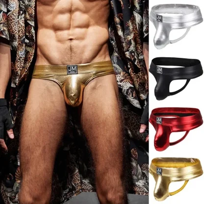 Men's Sleek Metallic Thongs - Image 6