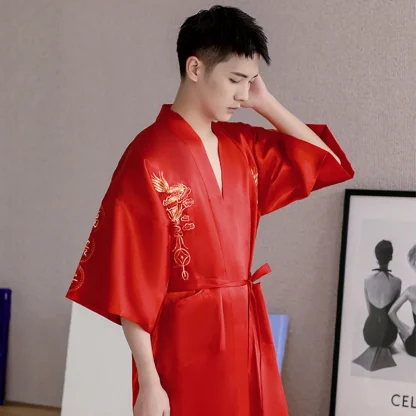 Dragon Pattern Half Sleeve Robes - Image 5