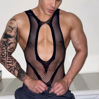 Sexy Fishnet Suspender Bodystocking - Image 2