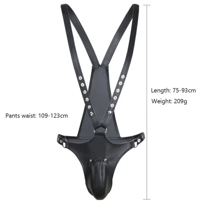 Erotic Black Harness Bodysuit - Image 6