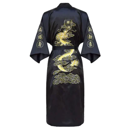 Embroidered Dragon Soft Robe - Image 3