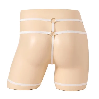 Strappy Lace Chain Decor Thong - Image 3