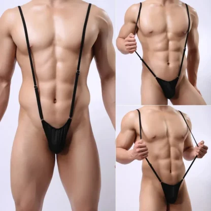 Sexy Black Mankini Bodysuit - Image 5