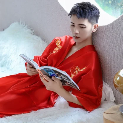 Dragon Pattern Half Sleeve Robes - Image 3
