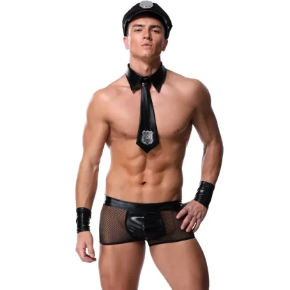 Sexy Mesh Cop Uniform Lingerie - Image 3