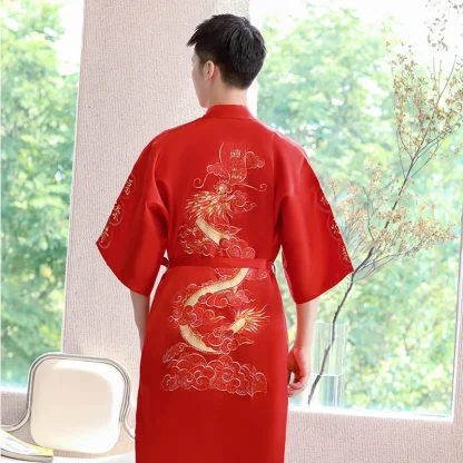 Dragon Pattern Half Sleeve Robes - Image 2