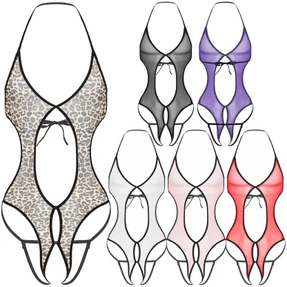 Backless See-through Bodysuit - Image 15