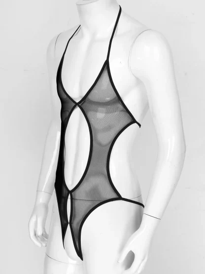 Backless See-through Bodysuit - Image 3