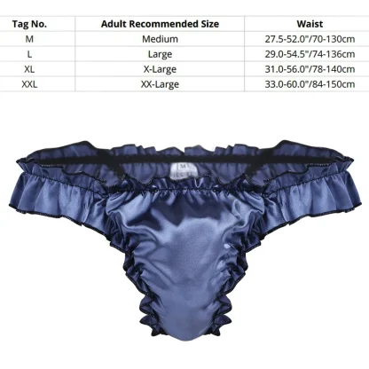Ruffle Edges Shiny Thong - Image 15