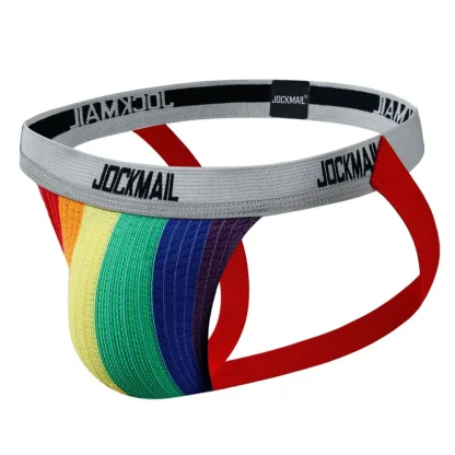 Colorful Striped Elastic Jockstrap - Image 5