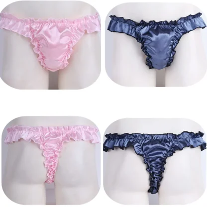 Ruffle Edges Shiny Thong - Image 14