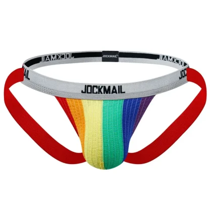 Colorful Striped Elastic Jockstrap - Image 4