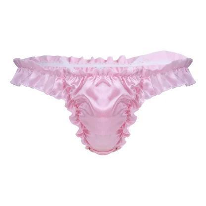 Ruffle Edges Shiny Thong - Image 2