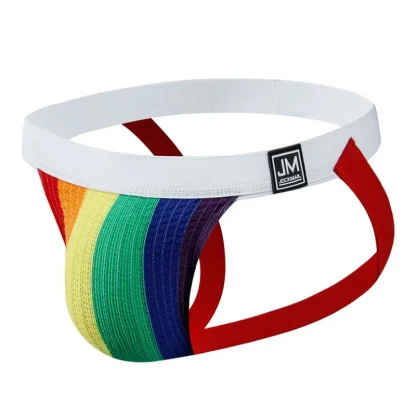 Colorful Striped Elastic Jockstrap - Image 3