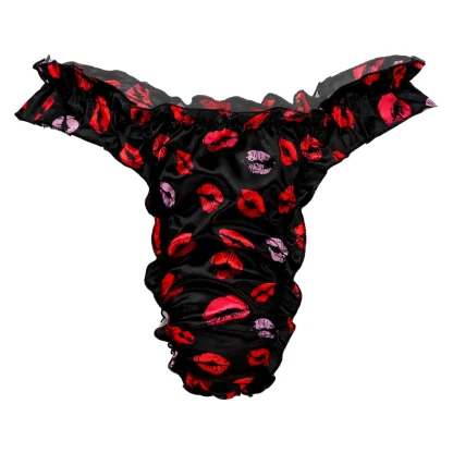 Ruffle Edges Shiny Thong - Image 11