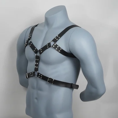 Men's Black Chest Harness - Image 6