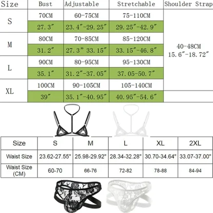 Cutout Cup Sheer Lace Lingerie - Image 9