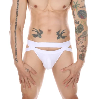 Strappy Elastic Back Plain Thongs - Image 6