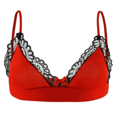 V-neck Lace Trim Sexy Bra - Image 14