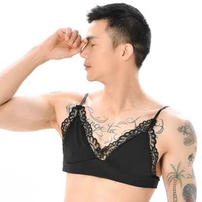 V-neck Lace Trim Sexy Bra - Image 10