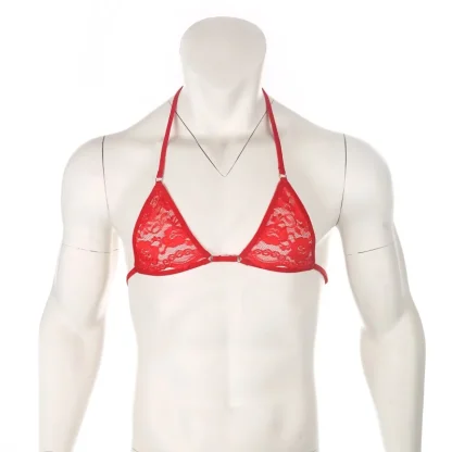 See-through Lace Halter Bra - Image 8