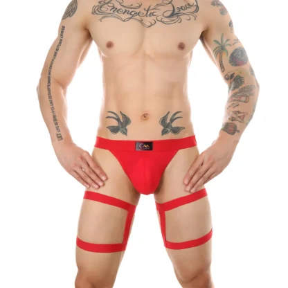 Strappy Elastic Back Plain Thongs - Image 2