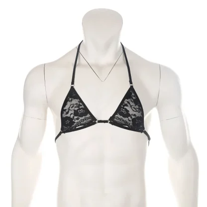 See-through Lace Halter Bra