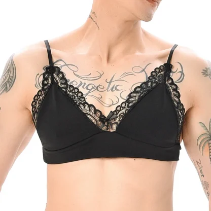 V-neck Lace Trim Sexy Bra - Image 8
