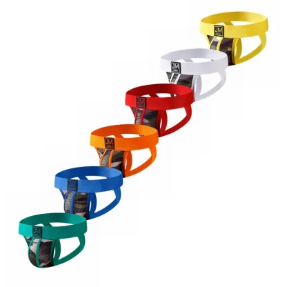 Colorful Striped Elastic Jockstrap - Image 14