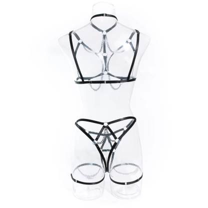 Seductive Strappy Chain Lingerie - Image 2