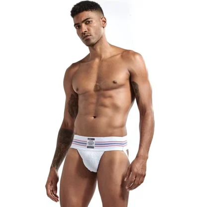 Striped Print Athletic Jockstrap - Image 7