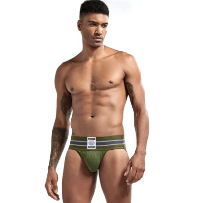 Striped Print Athletic Jockstrap - Image 12