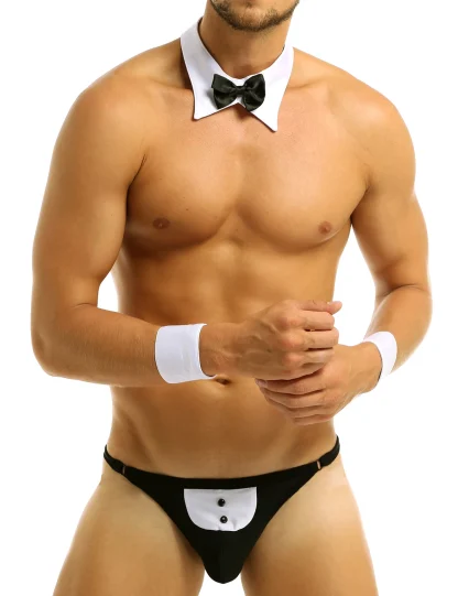 Seductive Waiter Tuxedo Lingerie - Image 5