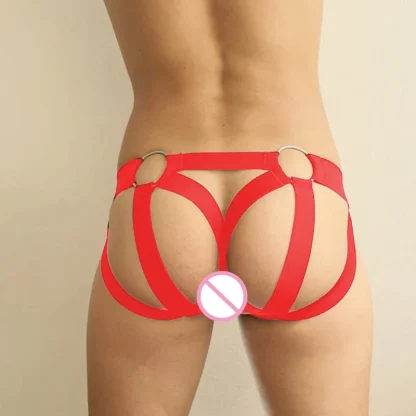 Multi Strap Playful Solid Thong - Image 3