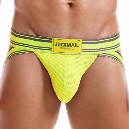 Two Tone Striped Sexy Jockstrap - Image 9