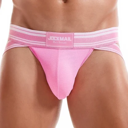 Two Tone Striped Sexy Jockstrap - Image 2