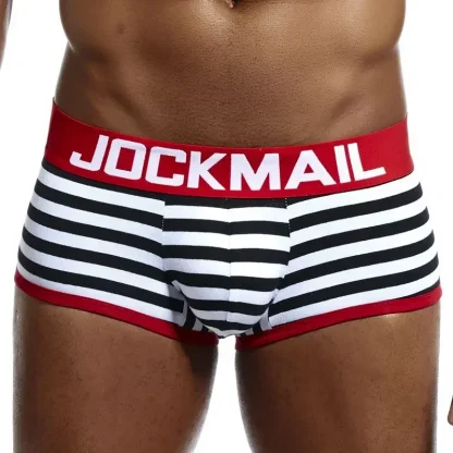 Backless Men's Striped Jockstrap - Image 9
