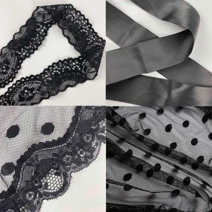 See-through Polka Dot Long Robe - Image 7