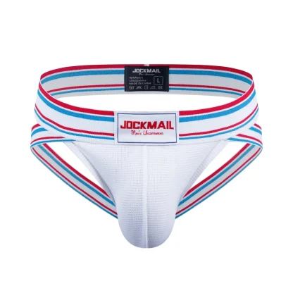 Two Tone Striped Sexy Jockstrap - Image 10