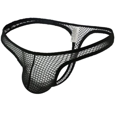 Fishnet Plain Color Thongs - Image 6