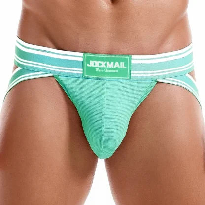 Two Tone Striped Sexy Jockstrap - Image 3