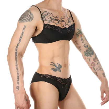 Sheer Lace Trim Sexy Lingerie - Image 13