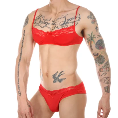 Sheer Lace Trim Sexy Lingerie - Image 8