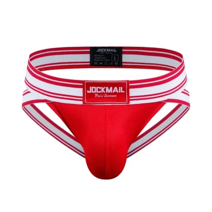 Two Tone Striped Sexy Jockstrap - Image 14