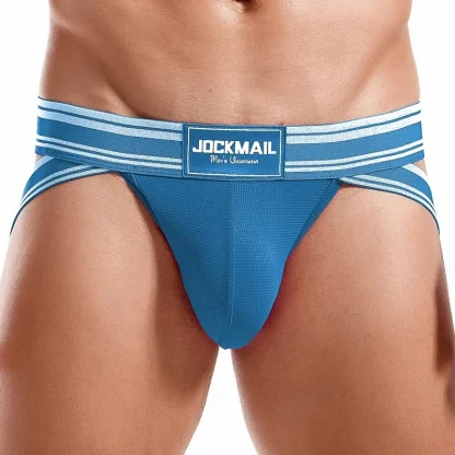 Two Tone Striped Sexy Jockstrap - Image 7