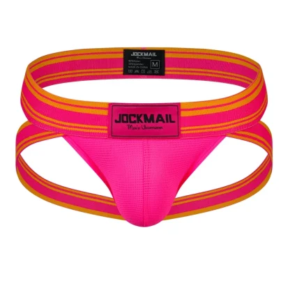 Two Tone Striped Sexy Jockstrap - Image 11