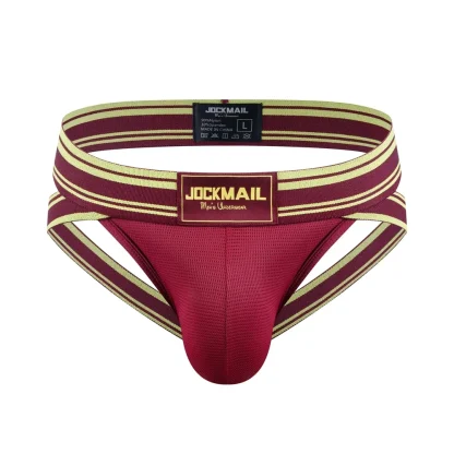 Two Tone Striped Sexy Jockstrap - Image 12